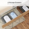 Queen Bed Frame with 4 Drawers - Platform Bed Frame with Headboard & Footboard, Mattress Foundation with Steel Slats Support, No Box Spring Needed - 4 of 4