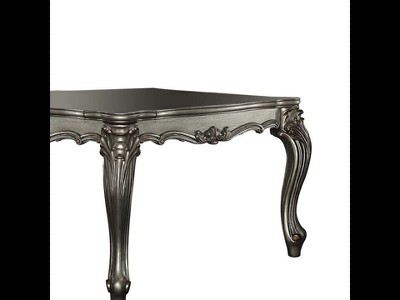 Versailles Antique Platinum Square Extendable Counter Height Dining Table