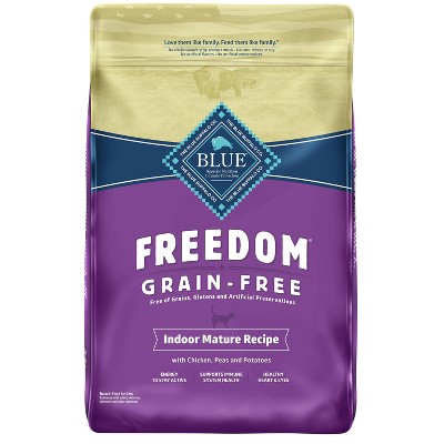 Blue Buffalo Freedom Grain Free Indoor with Chicken, Peas & Potatoes Mature Premium Senior Dry Cat Food - 11lbs