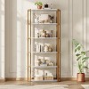 6-Tier Industrial Bookshelf, 71" Tall Narrow Bookcase w/ Iron Frames, Open Shelf for Living Room, Bedroom, Apartment - 3 of 4