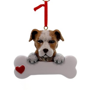 Personalized Ornament 2.75 In Staffordshire Dog Best Friend Bone Tree Ornaments - 1 of 2