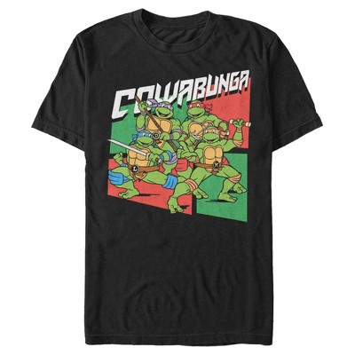 Teenage Mutant Ninja Turtles Men's Cowabunga Graphic T-Shirt, Blue, X-Large, Cotton