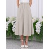 INSPIRE CHIC Women's Elastic High Waist Maxi A-Line Skirt with Pockets - 4 of 4