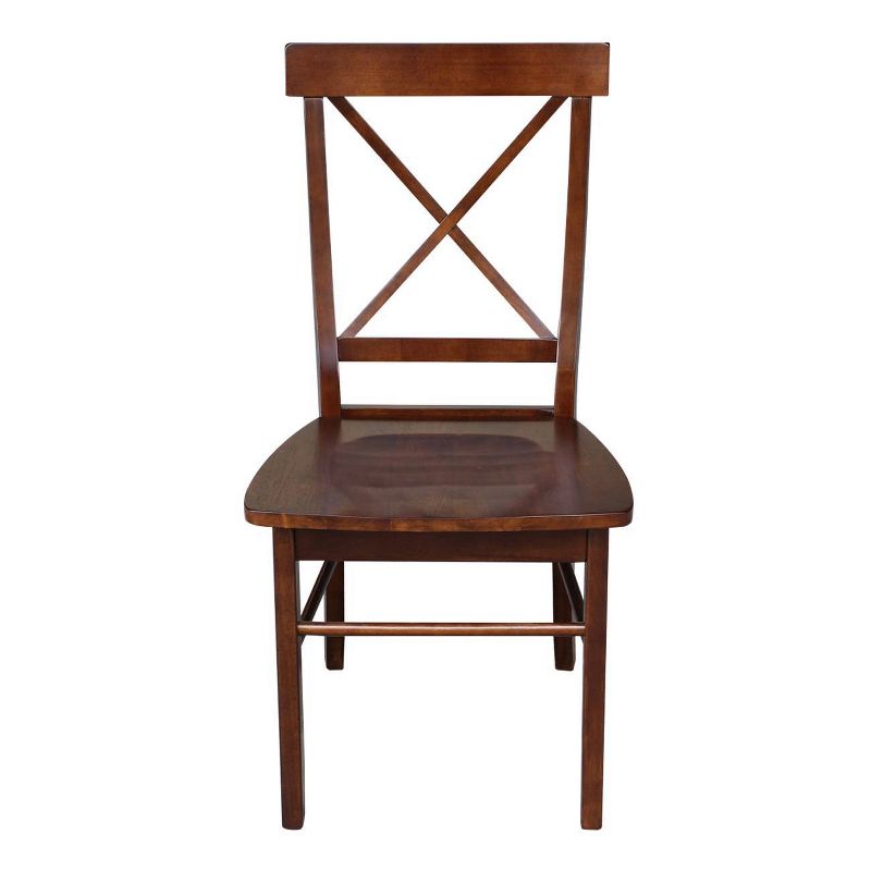 Set of 2 X Back Chairs with Solid Wood - International Concepts, 2 of 10