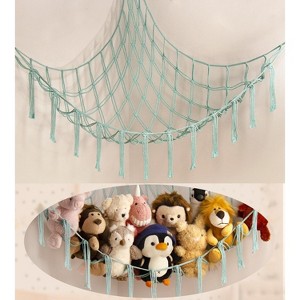 Stuffed Animal Storage Hammock Net – Hanging Toy Organizer for Kids Room, Nursery, or Bedroom Decor - 1 of 4