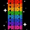 Adult Design By Humans Rainbow Pride Word Stack With Stars By Billmedzz Tank Top - 2 of 2