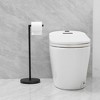 BWE Freestanding Stainless Steel Toilet Paper Holder in Matte Black - 2 of 4
