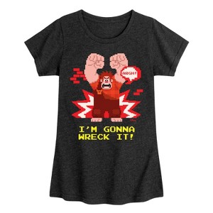 Girls' - Disney - I'm Gonna Wreck It Fitted Short Sleeve Graphic T-Shirt - 1 of 3
