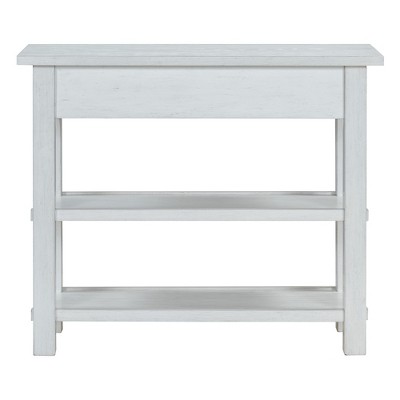 VYNXARIA Console Tables - Retro Entryway Table with Drawer and Shelves, 47in Antique White Finish