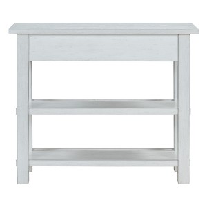 VYNXARIA Console Tables - Retro Entryway Table with Drawer and Shelves, 47in Antique White Finish - 1 of 4
