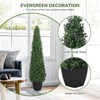 3-5FT Artificial Boxwood Topiary Trees,2Pack Faux Topiaries Tree Potted Boxwood Tree Cone Topiary Artificial Plant Shrub - 4 of 4