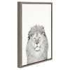 24" x 18" Lion Framed Canvas Art - Uniek - image 2 of 3