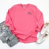 Simply Sage Market Embroidered I Closed My Book To Be Here Garment Dyed Long Sleeve - 3 of 4