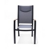 Amazonia 2pc Costas Outdoor Patio Dining Chairs Arm Chairs Black - 4 of 4