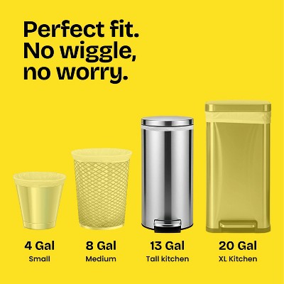 Glad ForceFlex Drawstring Fragrance Free Trash Bags - 13gal/50ct: Gray, Tall Kitchen, Extra Strong