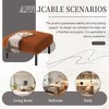Gulches Square Corduroy Ottoman Footstool - Soft Padded Seat, Sturdy Plywood Frame, 440LB Capacity, Non-Slip Legs for Living Room/Bedroom - 4 of 4