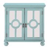 PAGED Classic Storage Cabinet, Modern Pantry Cabinet, Mirrored Glass Accent Cabinet with Turned Legs, Wooden Sideboard Buffet Cabinet with Storage - 3 of 4