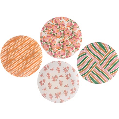 Shiraleah Primavera Assorted Set Of 4 Dinner Plates : Target