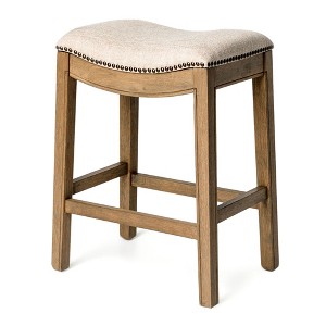 Maven Lane Adrien Backless Saddle Kitchen Stool - 1 of 4