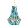 Wood Beaded Chandelier Blue -Storied Home - 4 of 4