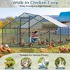 Karl Home Chicken Run Coop Walk-in Poultry Cage with Waterproof & Anti-UV Cover Lockable Door Design - 3 of 4