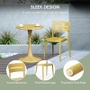 WestinTrends Playa Outdoor Modern Stackable Plastic Patio Dining Chairs (Set of 2) - 4 of 4