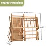 Toddlers Wooden Climber 8-in-1 Slide Playset, Wooden Rock Climbing Ladder with Rope Wall, Swing Rings, Monkey Bars and Swing - 2 of 4