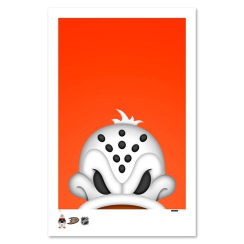 NHL Anaheim Ducks Wild Wing Mascot Art Poster Print