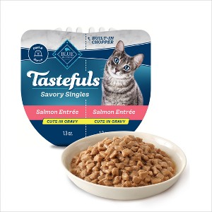 Blue Buffalo Tastefuls Savory Singles Salmon Entree Cuts in Gravy Adult Wet Cat Food - 2.6oz - 1 of 4