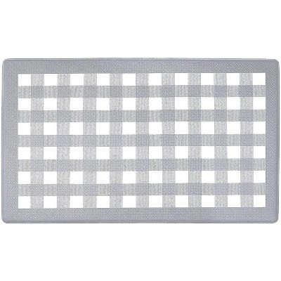 Kate Aurora Country Farmhouse Gray & White Oversized Premium Anti Fatigue Memory Foam Kitchen Floor Mat - 18" (W) x 30" (L)