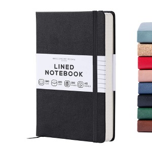 Lined Journal Notebook, A5 8.3 x 5.8 inch 160 Lined Pages, Hardcover Leather Writing Journals for Women, Men, 120 GSM Thick Paper, Gifts Box Included - 1 of 4