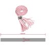 Allegra K Women WP75 Tassels Beaded Braided Skinny PU Waist Belt 1 Pc - 3 of 4