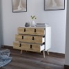 TiramisuBest Rustic Brown Finish Chest with Storage Drawers Clipped Corners Transitional Style Wooden Bedroom Furniture 1pc with Brown for D - 4 of 4
