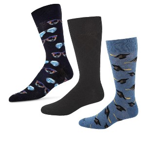 MeMoi Novelty Rayon Blend 3 Pair Pack Crew Socks - 1 of 1