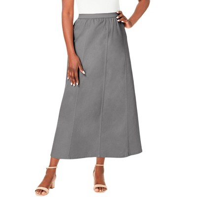 Jessica London Women's Plus Size Stretch Denim Jegging Skirt