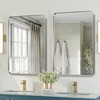 PexFix 32"x22" Aluminum alloy rectangular mirror with rounded corners, imitation electroplated silver - 3 of 4