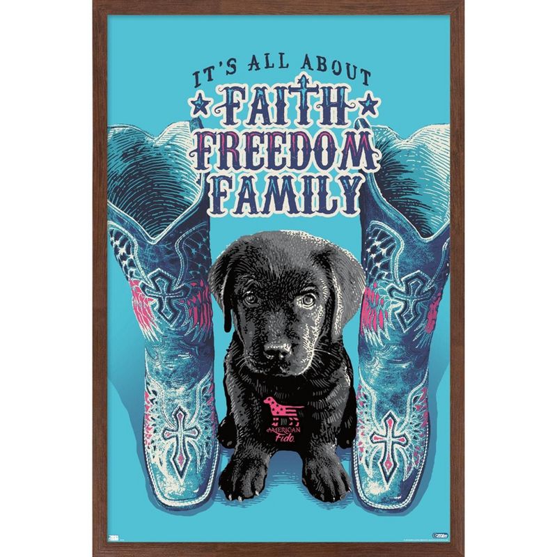 Trends International Jim Baldwin - Faith, Freedom, Family Framed Wall Poster Prints, 1 of 7