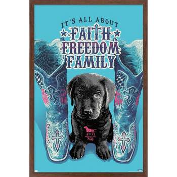 Trends International Jim Baldwin - Faith, Freedom, Family Framed Wall Poster Prints