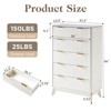 AMERLIFE Fluted Drawer Dresser with Faux Marble Top, Wide Chest of Drawers for Bedroom, Living Room, Hallway, Entryway - 2 of 4