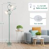 GDFStudio Eryn Vintage Flower Floor Lamp with 1 Acrylic Shade, 2 LED Bulbs and 1 Foot Switch - 3 of 4