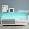 Twin Size Metal Daybed with LED and Adjustable Trundle - 3 of 4