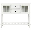 MAYEERTY Sideboard Storage Cabinet with Bottom Shelf Farmhouse for Living Room White - 3 of 4