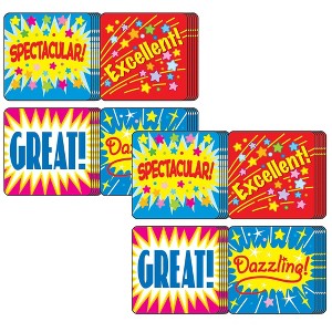 Carson Dellosa Education Positive Words Motivational Stickers, 120 Per Pack, 12 Packs - 1 of 3