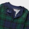 Baby Plaid Ribbed Holiday Matching Family Footed Pajamas - Wondershop™ Green - 3 of 3