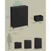 8-Drawer Storage Dresser - Steel Frame Organizer with Non-Woven Fabric Drawers, Multi-Use Chest for Bedroom/Entryway, Ink Black - 4 of 4