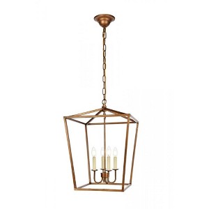 Elegant Lighting Maddox Collection Pendant D17 H24.25 Lt:4 Vintage Gold Finish - 1 of 4