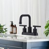 WOWOW 4 in. Centerset Double Handle 360° Rotation Spout Bathroom Faucet with Drain Kit Included - 2 of 4