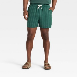 Men's Striped 5" Elevated Pull-On Shorts - Goodfellow & Co™ - 1 of 3