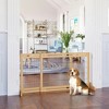 Resenkos 72" W x 27" H Extra Wide Freestanding Pet Gate with Adjustable Length Dog, Cat, Barrier for House, Doorway, Hallway, Natural - 2 of 4