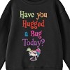 Growing Up Creepie Have You Hugged A Bug Today Crew Neck Long Sleeve Youth Black Sweatshirt - 2 of 2